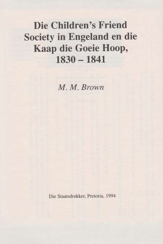 Argief-Jaarboek vir Suid-Afrikaanse Geskiedenis 1994 / Archives Year - Brown, M. M.; Meltzer. J. L.