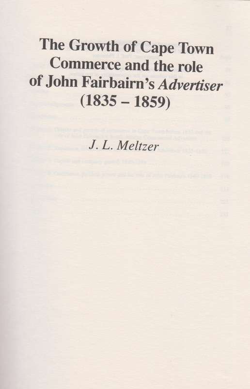 Argief-Jaarboek vir Suid-Afrikaanse Geskiedenis 1994 / Archives Year - Brown, M. M.; Meltzer. J. L.