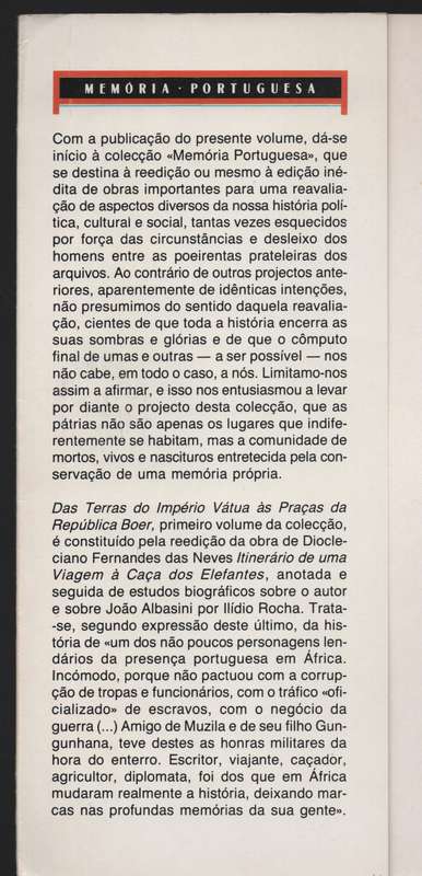 Das Terras do ImpÃ©rio VÃ¡tua Ã s PraÃ§as da RepÃºblica Boer - Das Neves, D. Fernandes;...