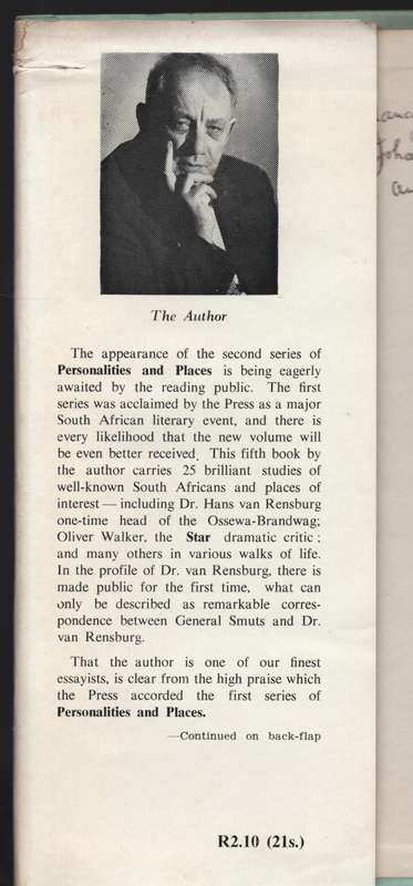 PERSONALITIES & PLACES SECOND SERIES - SACHS,B