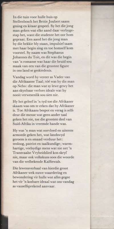Man op Nebo: Die Verhaal van S.J. du Toit - Du Toit, Mione