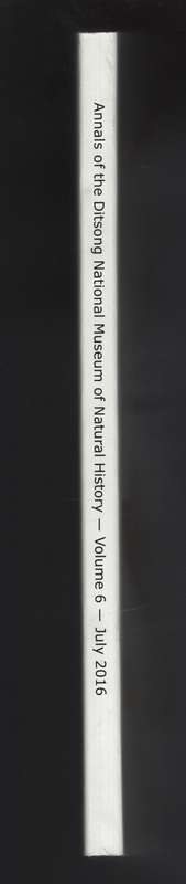 Annals of the Ditsong National Museum of Natural History, Volume 6,  - Kruger, M. (ed)