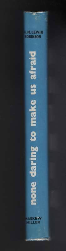 None Daring to Make Us Afraid: A Study of English Periodical Literat - Robinson, A. M. Lewin
