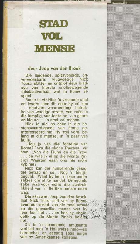 Stad Vol Mense - Van den Broek, Joop; Muller,
