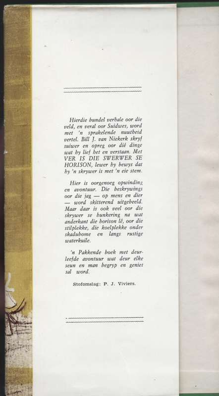 Ver is die Swerwer se Horison - Van Niekerk, Bill J.