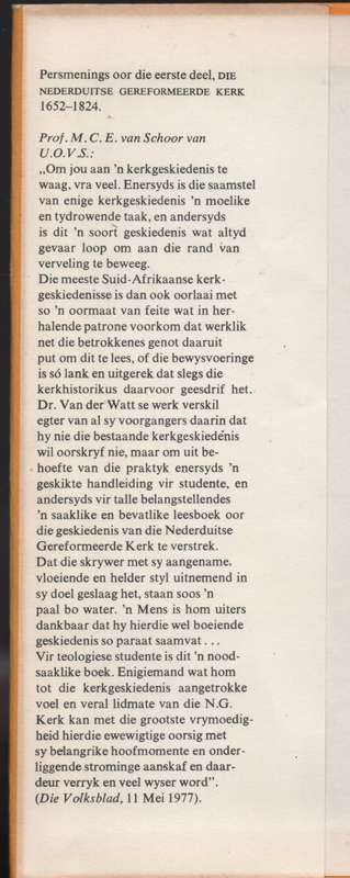 Die Nederduitse Gereformeerde Kerk 1934-1866. Deel 2 - Van der Walt, P. B.