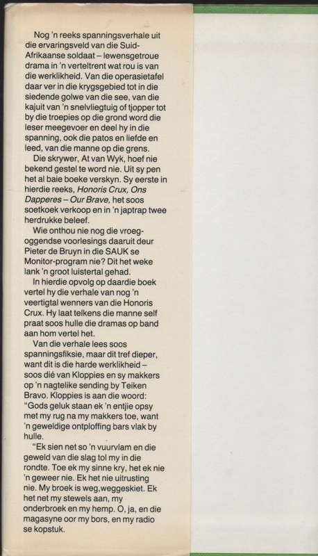Honorus Crux II: Ons Dapperes - Van Wyk, At