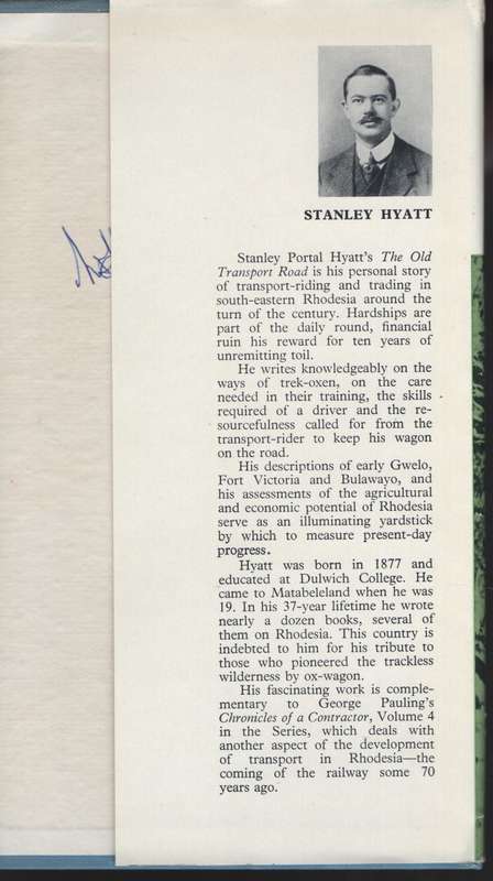 The Old Transport Road - Hyatt, Stanley Portal