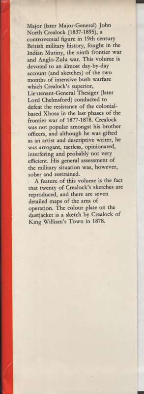 The Frontier War Journal of Major John Crealock 1978. Van Riebeeck S - Crealock, John; Hummel, Chri