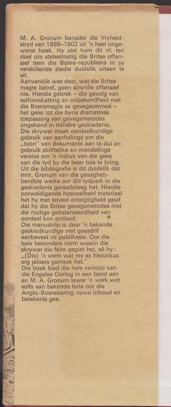 Die Engelse Oorlog 1899-1902: Die gevegsmetodes waarmee die Boere-re - Gronum, M. A.