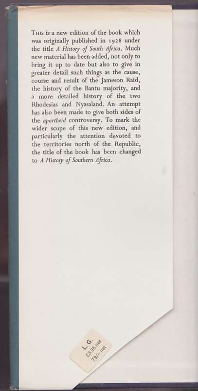 A History of Southern Africa - Walker, Eric A.