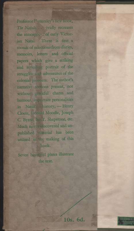 The Natalians: Further Annals of Natal - Hattersley, Alan F.