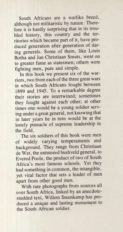 The Soldiers - Steenkamp, Willem
