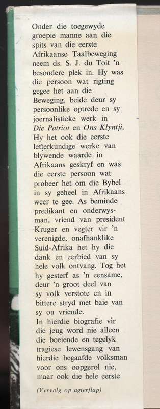 S. J. du Toit: Vegter Vir Sy Taal - Van der Walt, P. D.