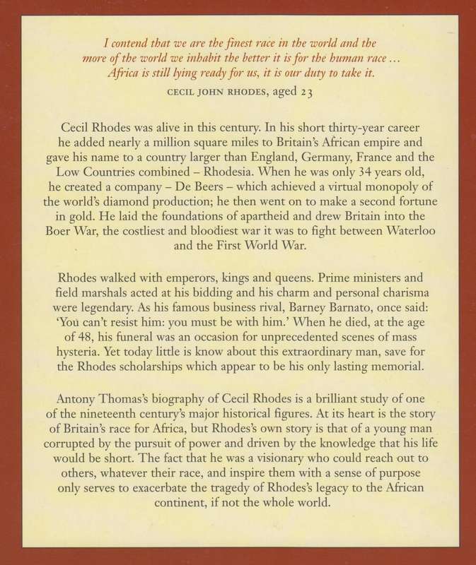 Rhodes: The Race for Africa - Thomas, Anthony
