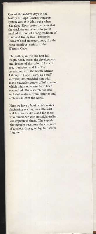 Track and Trackless: Omnibusses and Trams in the Western Cape - Coates, P. R.