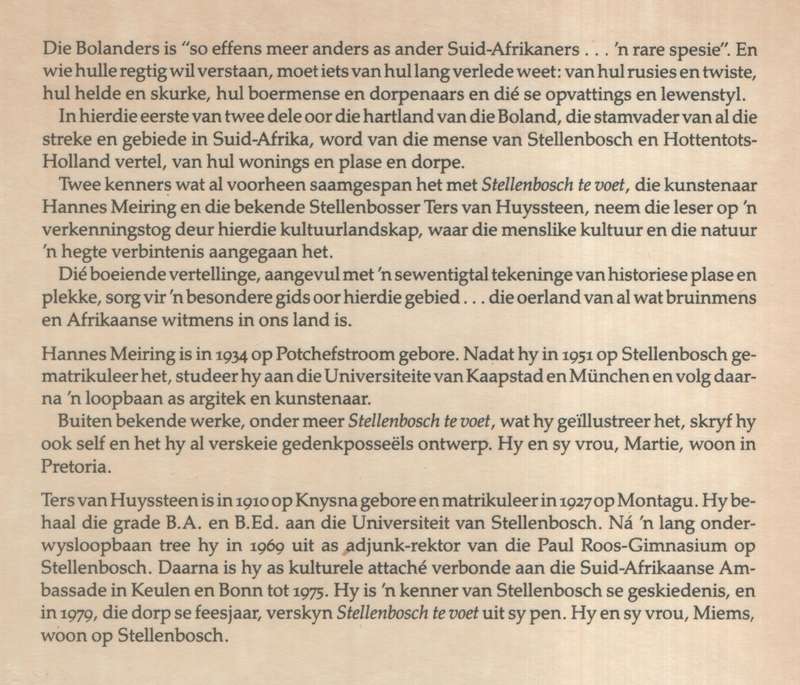 HART VAN DIE BOLAND - VANHUYSSTEEN,T