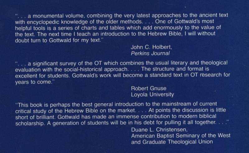 The Hebrew Bible: A Socio-Literary Introduction - Gottwald, Norman K.