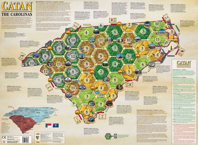 Catan Geographies: The Carolinas - BOARDGAME-CN3526