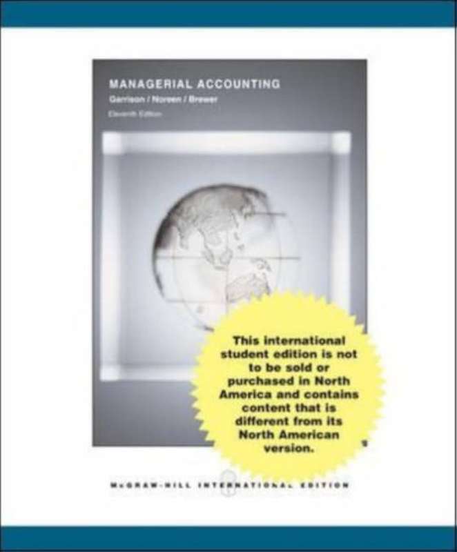 MANAGERIAL ACCOUNTING SECONDHAND - GARRISON