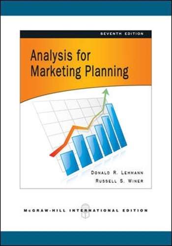 Analysis for Marketing Planning - Donald R. Lehmann