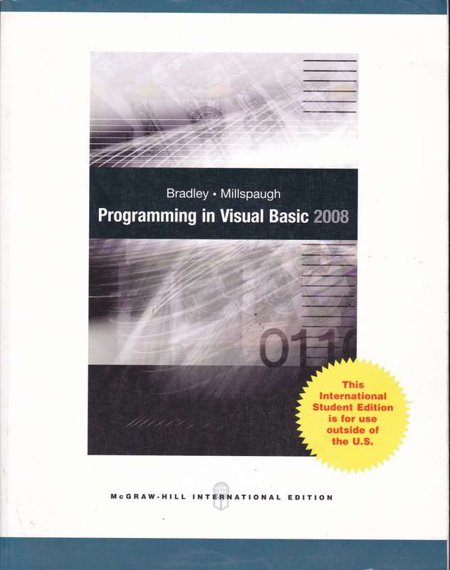 PROGRAMMING IN VISUAL BASIC 2008 SECONDHAND - BRADLEY,J