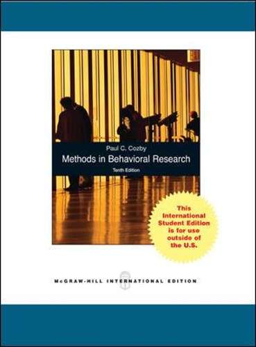 Methods in Behavioral Research - Paul C. Cozby