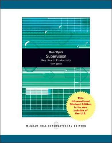 SUPERVISION: KEY LINK TO PRODU - Leslie W. Rue