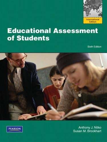 Educational Assessment of Students - Anthony J. Nitko