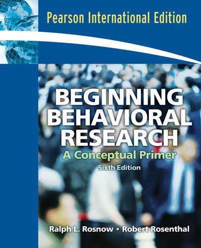 Beginning Behavioral Research - Ralph L. Rosnow