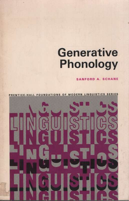 Generative Phonology. Second-hand SECONDHAND - Sanford A Schane