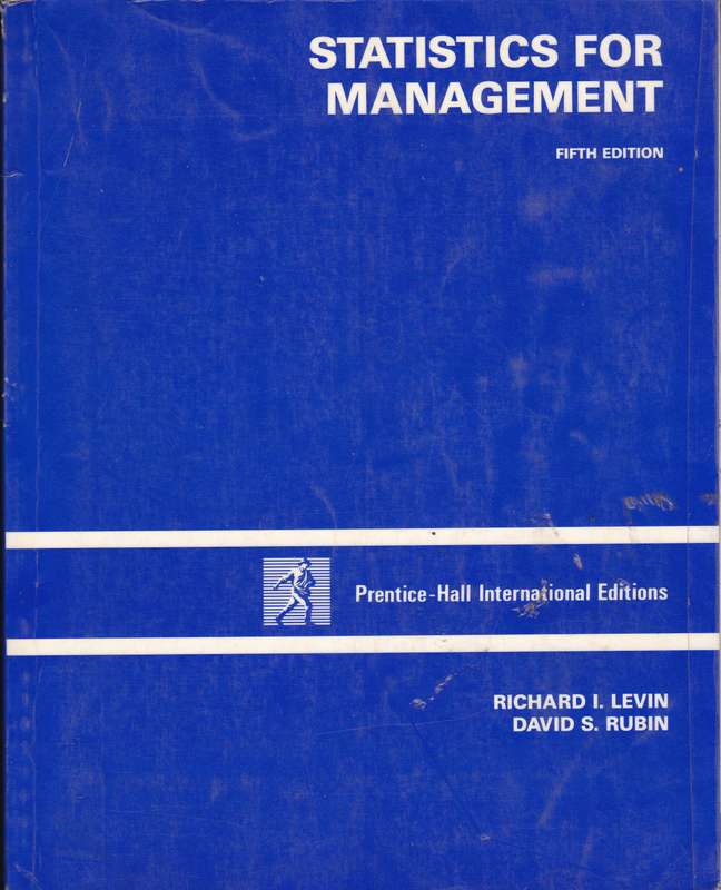 STATISTICS FOR MANAGEMENT SECONDHAND - LEVIN,RI
