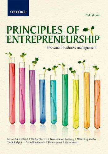 Principles of Entrepreneurship and Small Business Management - VANAARDT