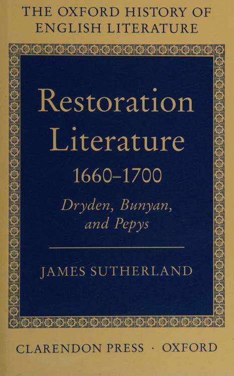 Restoration Literature 1660-1700 - James R. Sutherland