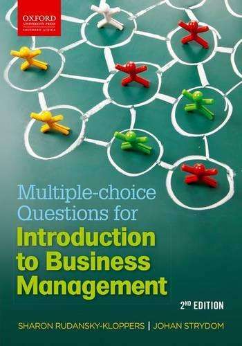 Multiple choice question book for introduction to business managemen - STRYDOM,J