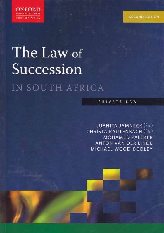 LAW OF SUCCESSION IN SOUTH AFRICA SECONDHAND - JAMNECK