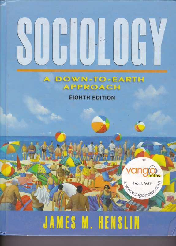 SOCIOLOGY A DOWN TO EARTH APPROACH SECONDHAND - HENSLIN,JM