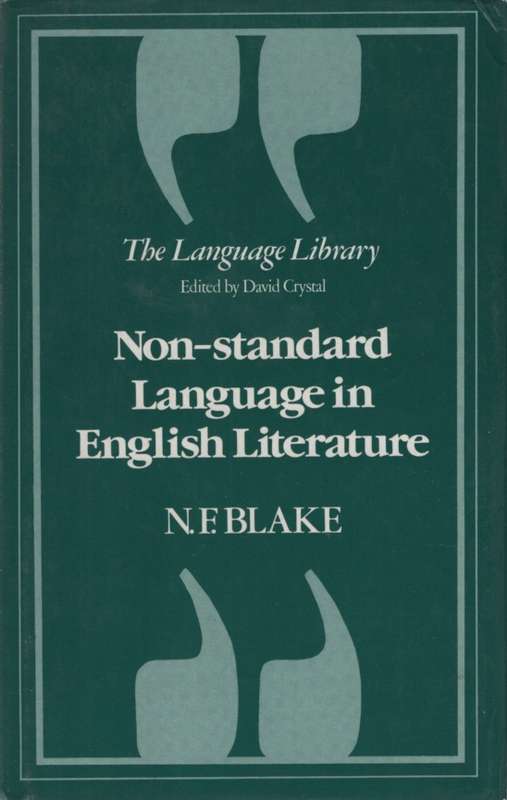 NON STANDARD LANGUAGE ENG LIT HC DJ 2H SECONDHAND - BLAKE,N