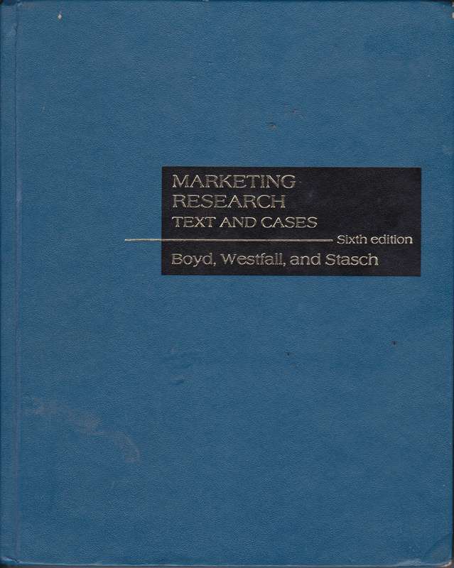 MARKETING RESEARCH TEXT & CASES SECONDHAND - BOYD,HW