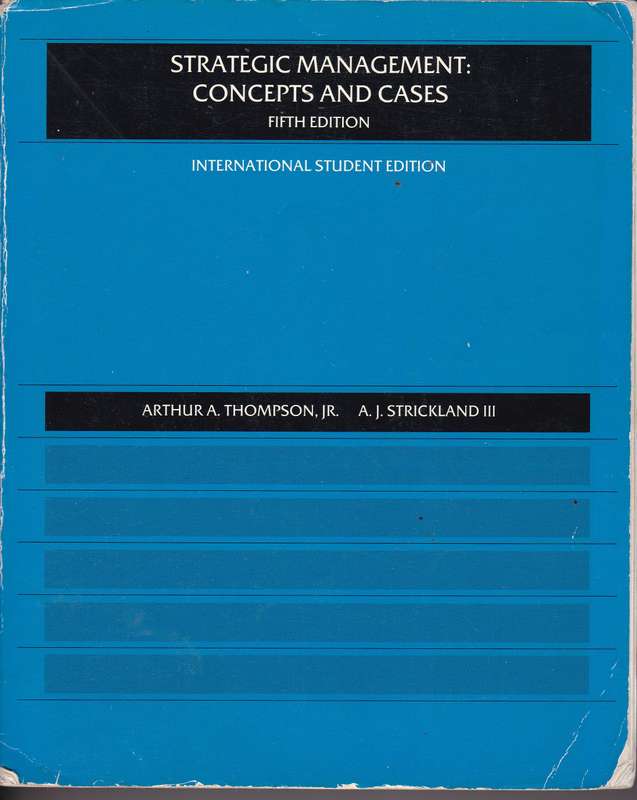 STRATEGIC MANAGEMENT CONCEPTS & CAS SECONDHAND - THOMPSON,AA