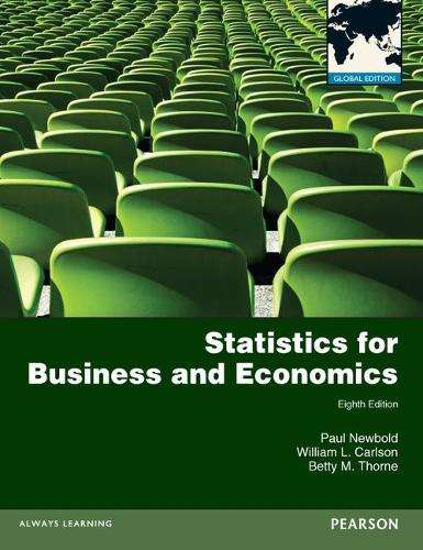 Statistics for Business and Economics: Global Edition - Paul Newbold