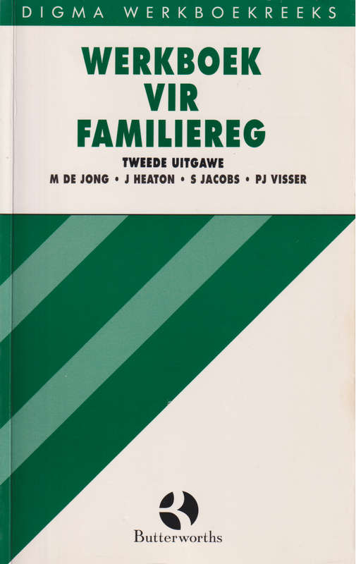 WERKBOEK VIR FAMILIEREG 2ED 2H SECONDHAND - DEJONG,M