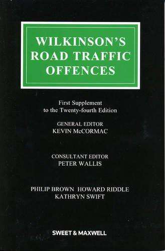 Wilkinson's Road Traffic Offences 1st Supplement - MCCORMAC,K