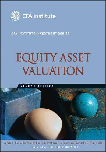Equity Asset Valuation - Jerald E. Pinto
