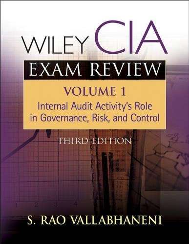 WILEY CIA EXAM REVIEW 1 - VALLABHANENI