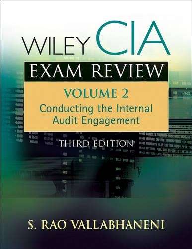 Wiley CIA Exam Review: Conducting the Internal Audit Engagement - Rao Vallabhaneni