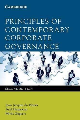 Principles of Contemporary Corporate Governance - Jean Jacques Du Plessis