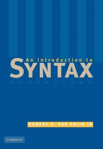 An Introduction to Syntax - Robert D. Van Valin Jr.
