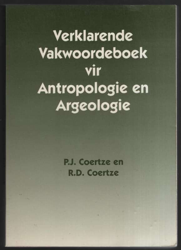 VAKWOORDEBOEK ANTROPOLOGIE ARGEOLOGIE 2H SECONDHAND - COERTZEPJ