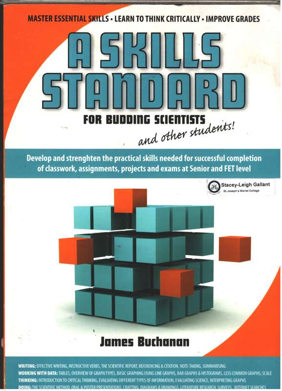 SKILLS STANDARDS FOR BUDDING SCI 2H SECONDHAND - QUICKFOX